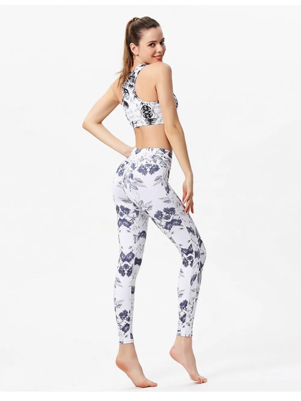 Printed Active High Waist Leggings - L’atelier Sublime