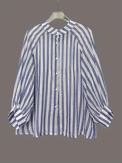 Oversized Striped Button - Down Shirt - L’atelier Sublime