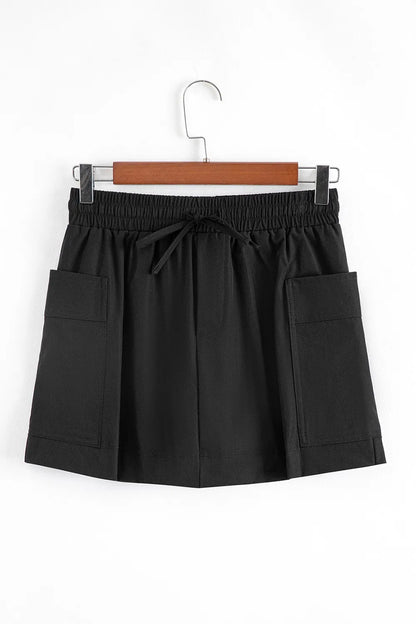 Cargo Pocket Elastic Waist Active Casual Skort - L’atelier Sublime