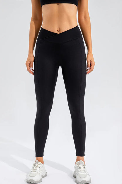 High Waist Active Leggings with Pockets - L’atelier Sublime