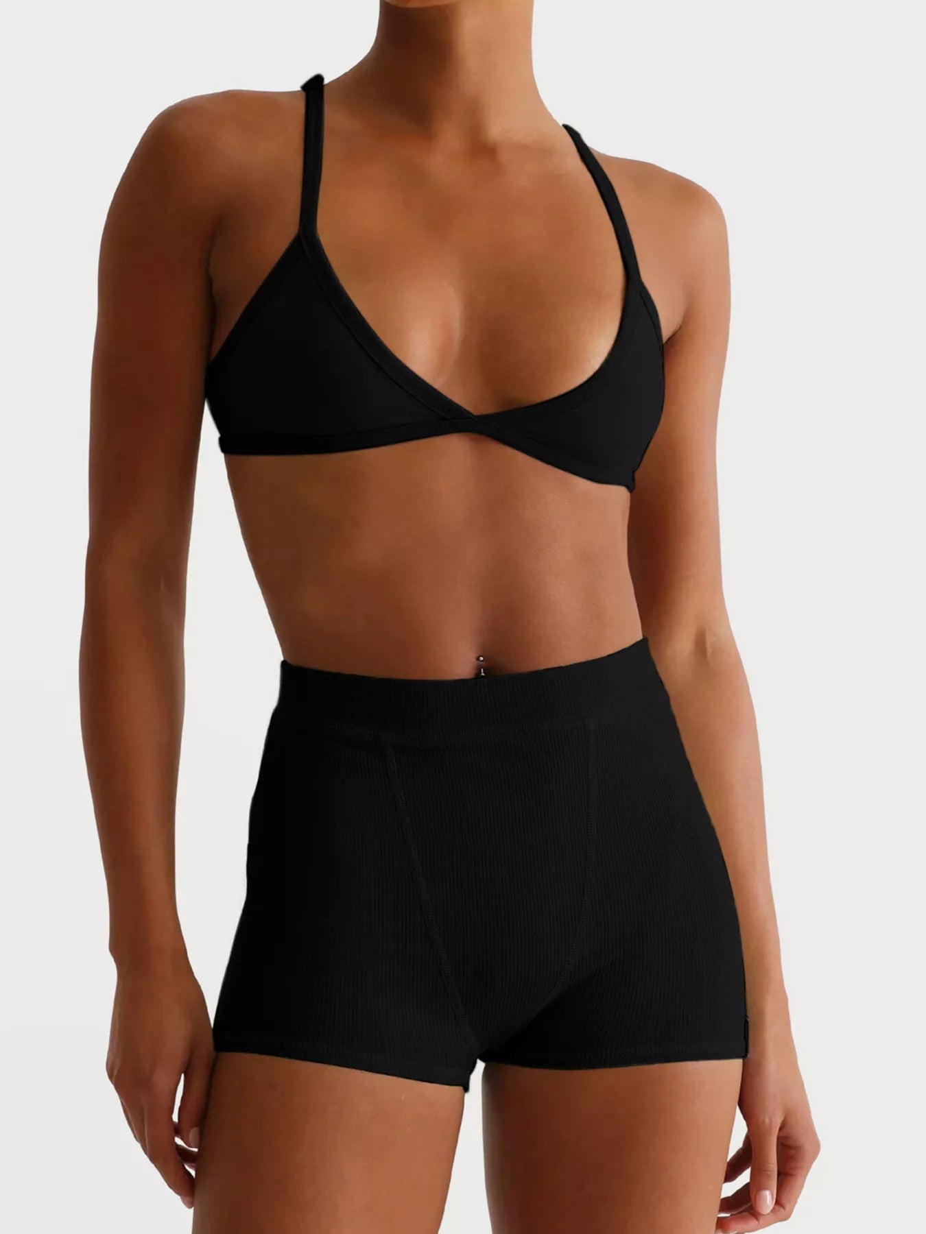 Seamless Bra and High Waist Shorts Active Set - L’atelier Sublime