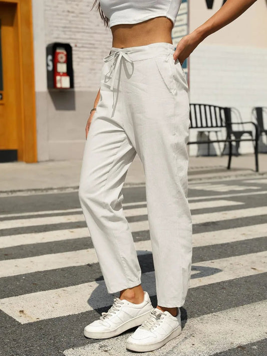 Elastic Waist Tapered Pants - L’atelier Sublime