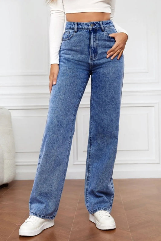 High Waist Straight Jeans - L’atelier Sublime