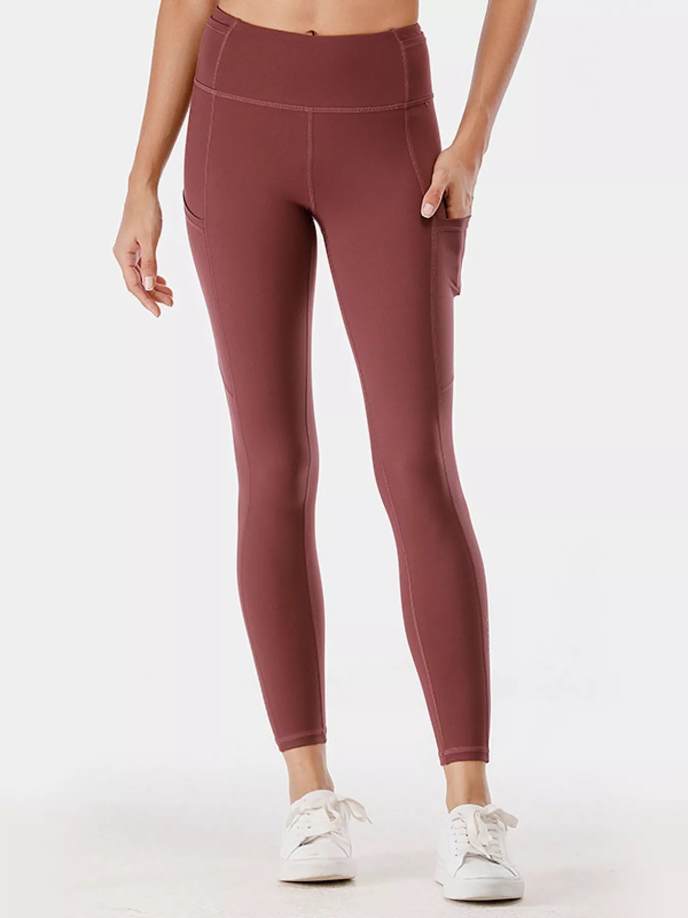 Full Size High - Waisted Active Leggings with Pockets Plus Size - L’atelier Sublime