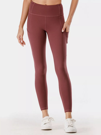 Full Size High - Waisted Active Leggings with Pockets Plus Size - L’atelier Sublime