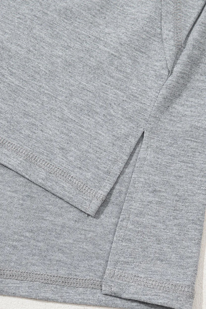 High Raglan Half Sleeve V Neck Oversized T Shirt - L’atelier Sublime