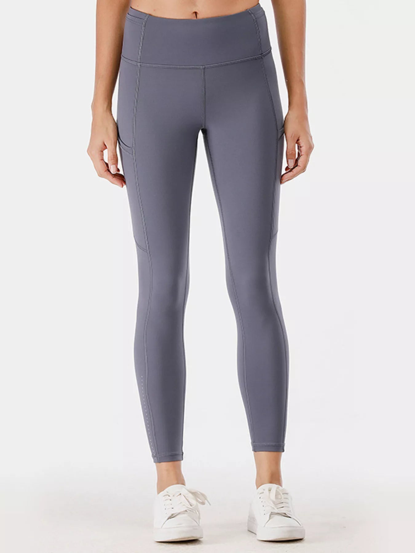 Full Size High - Waisted Active Leggings with Pockets Plus Size - L’atelier Sublime