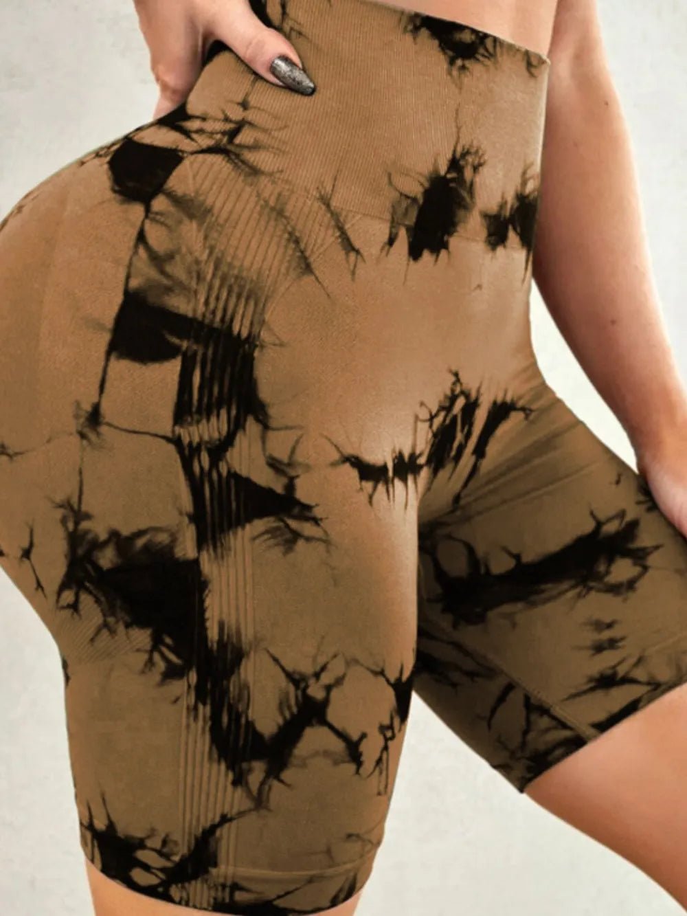 Tie - Dye High Waist Active Shorts - L’atelier Sublime