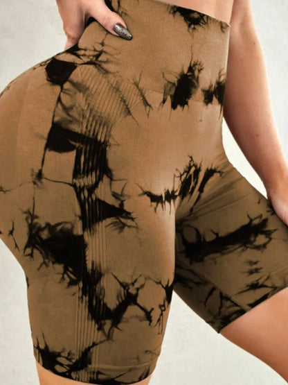 Tie - Dye High Waist Active Shorts - L’atelier Sublime