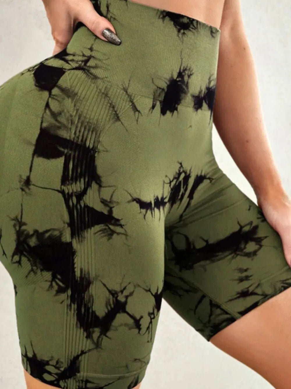 Tie - Dye High Waist Active Shorts - L’atelier Sublime