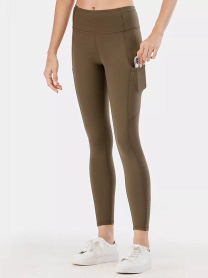 Full Size High - Waisted Active Leggings with Pockets Plus Size - L’atelier Sublime