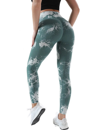 Tie - Dye High Waist Active Leggings - L’atelier Sublime