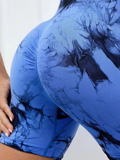 Tie - Dye High Waist Active Shorts - L’atelier Sublime