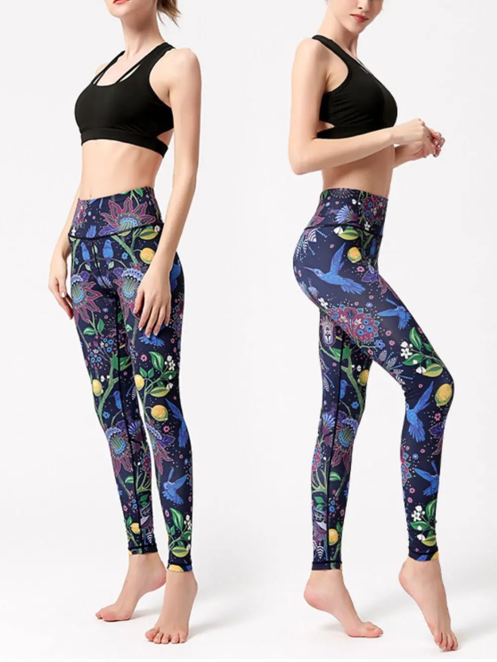 Printed High Waist Active Leggings - L’atelier Sublime