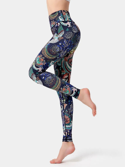 Printed High Waist Active Leggings - L’atelier Sublime
