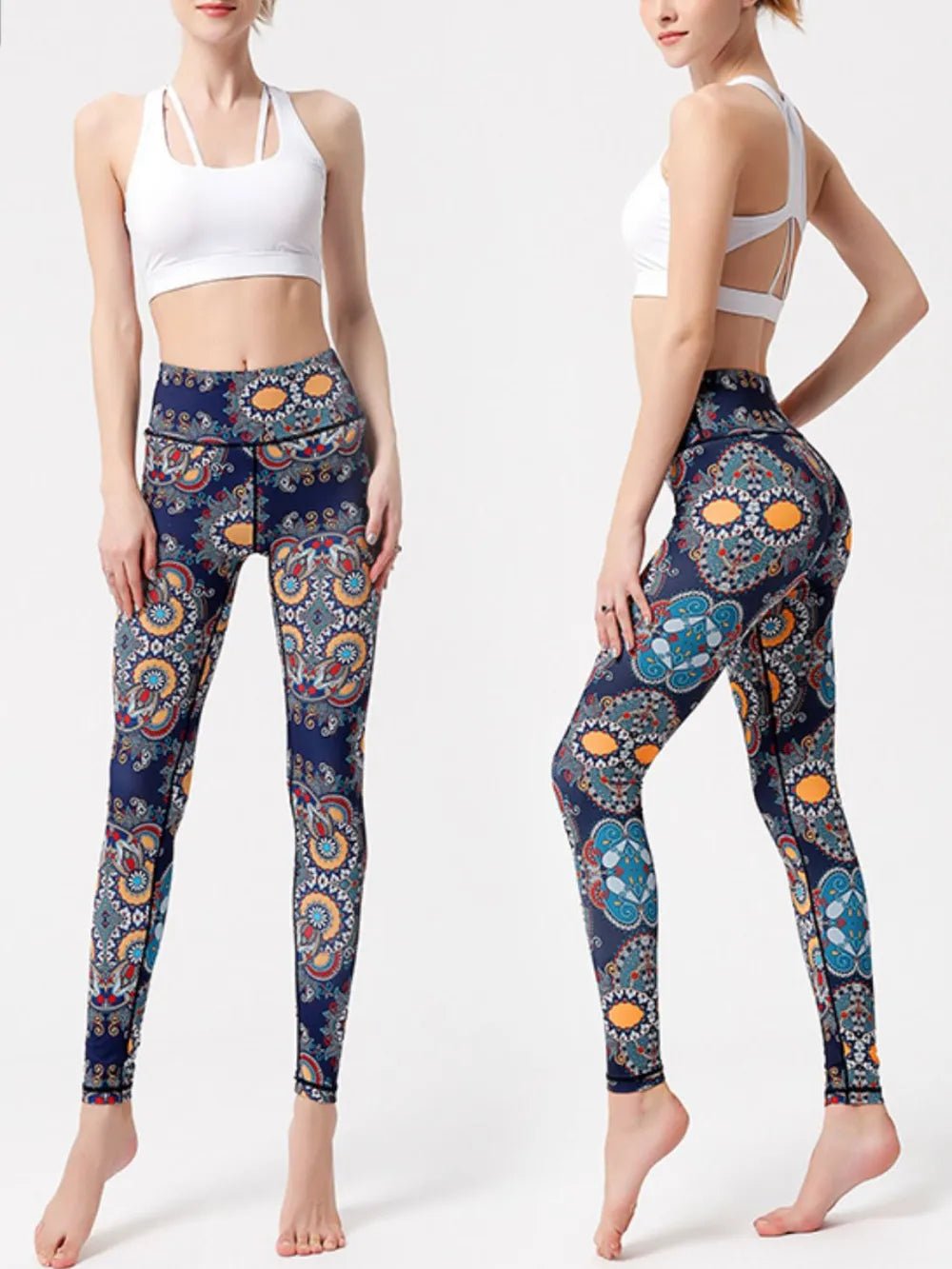 Printed High Waist Active Leggings - L’atelier Sublime