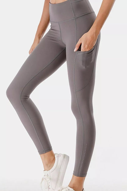 Full Size High - Waisted Active Leggings with Pockets Plus Size - L’atelier Sublime