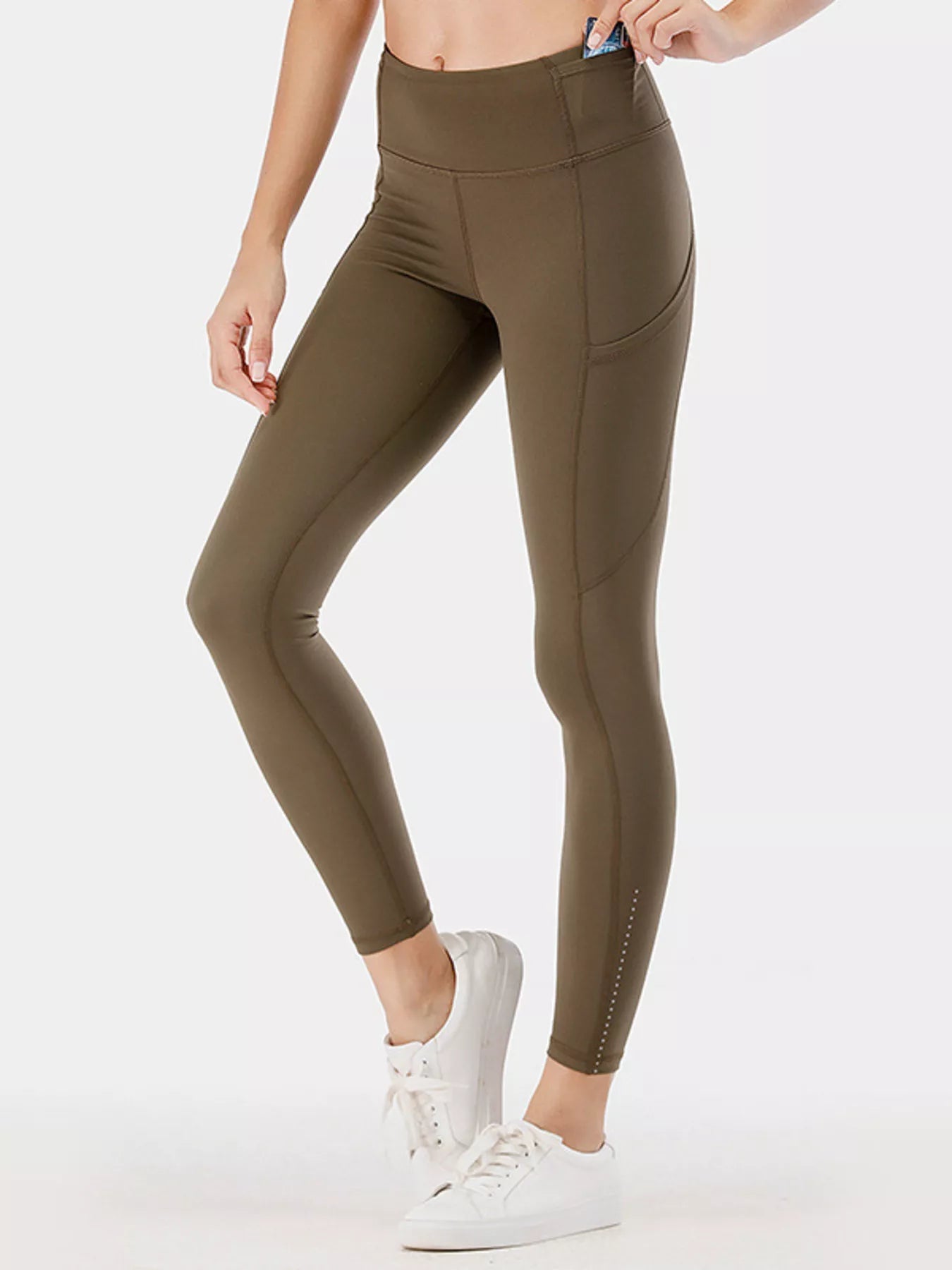 Full Size High - Waisted Active Leggings with Pockets Plus Size - L’atelier Sublime