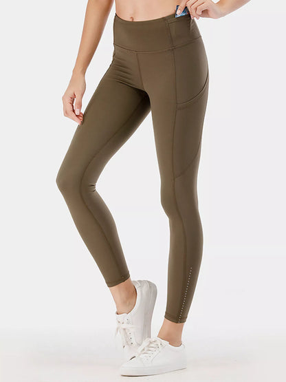 Full Size High - Waisted Active Leggings with Pockets Plus Size - L’atelier Sublime