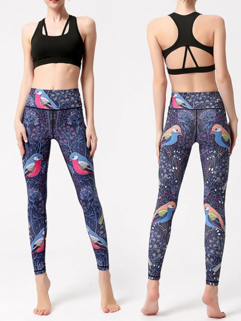 Printed High Waist Active Leggings - L’atelier Sublime