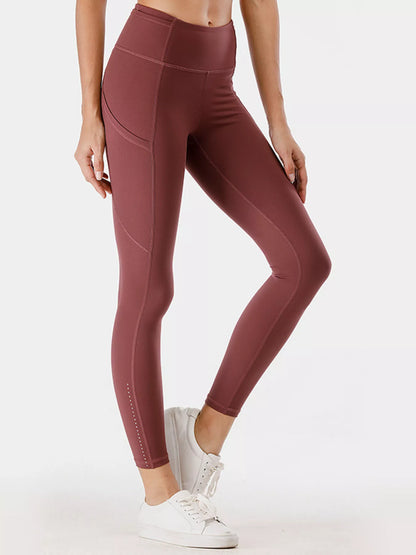 Full Size High - Waisted Active Leggings with Pockets Plus Size - L’atelier Sublime