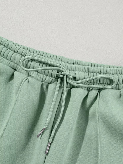 Drop Shoulder Zip Up Jacket and Drawstring Pants Active 2pcs Set - L’atelier Sublime