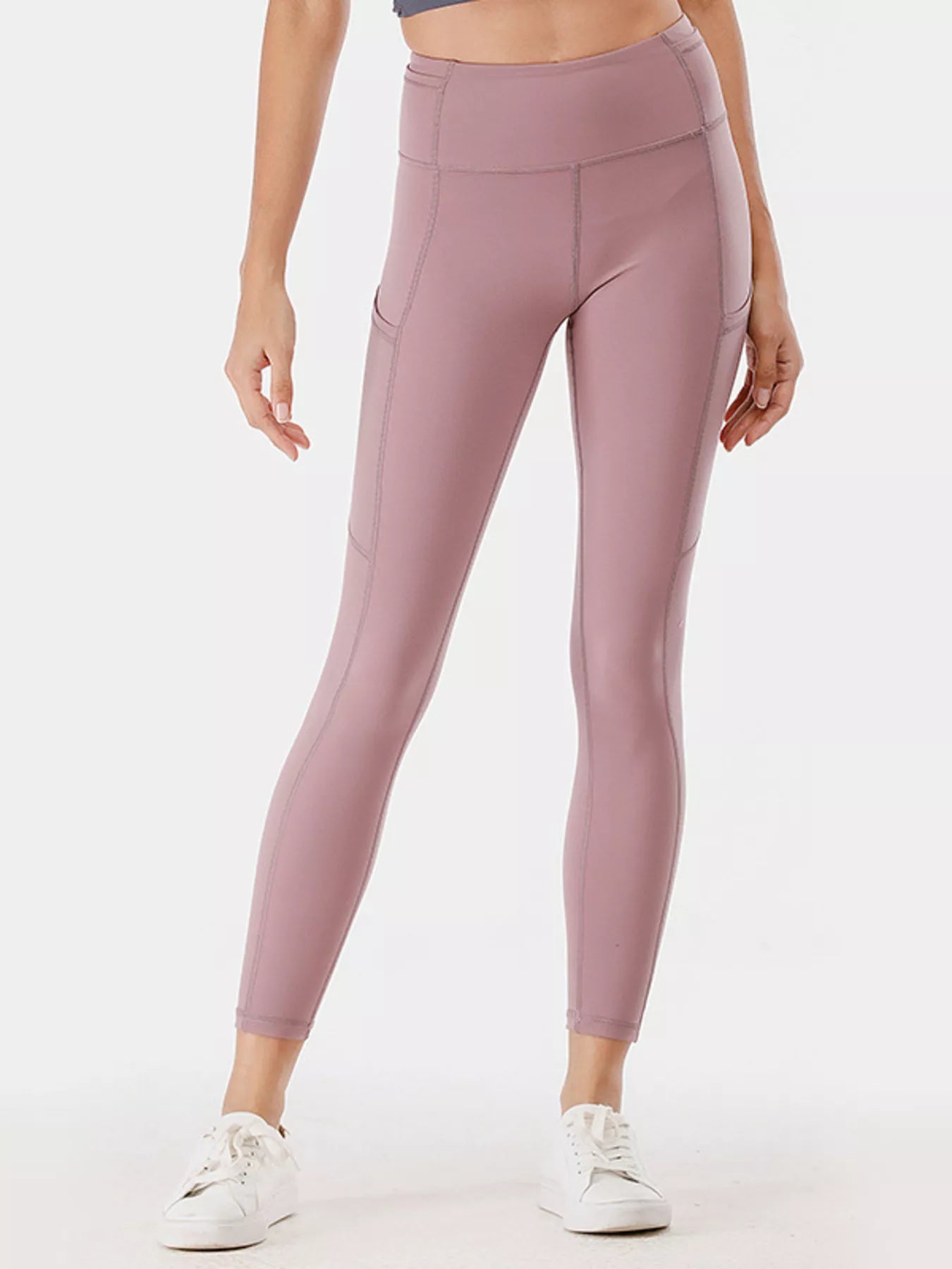 Full Size High - Waisted Active Leggings with Pockets Plus Size - L’atelier Sublime