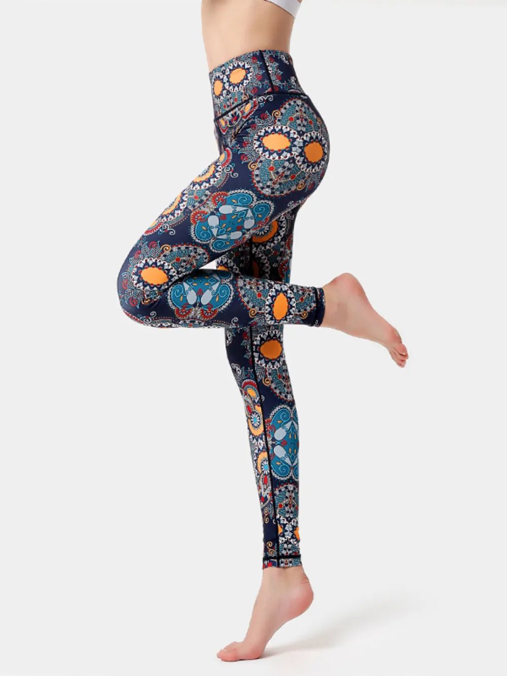 Printed High Waist Active Leggings - L’atelier Sublime