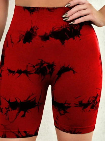 Tie - Dye High Waist Active Shorts - L’atelier Sublime