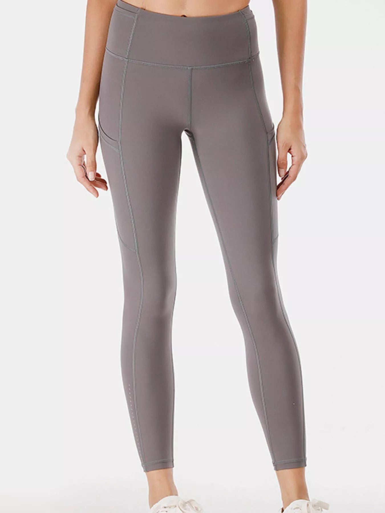Full Size High - Waisted Active Leggings with Pockets Plus Size - L’atelier Sublime