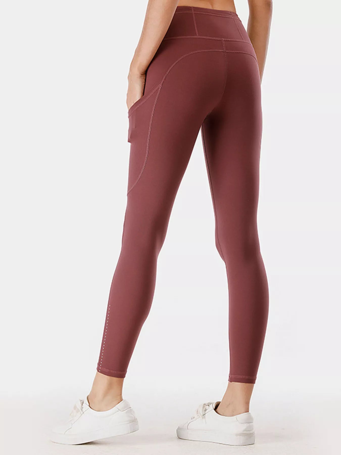 Full Size High - Waisted Active Leggings with Pockets Plus Size - L’atelier Sublime