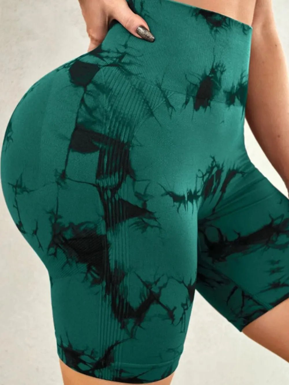 Tie - Dye High Waist Active Shorts - L’atelier Sublime